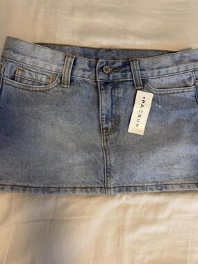 PacSun Light Indigo Denim Mini Skirt